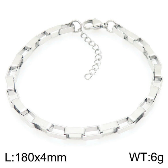 Unisex Handmade Geometric Titanium Steel Bracelet Plated With 18K Gold