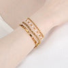 Unisex Handmade Geometric Titanium Steel Bracelet Plated With 18K Gold