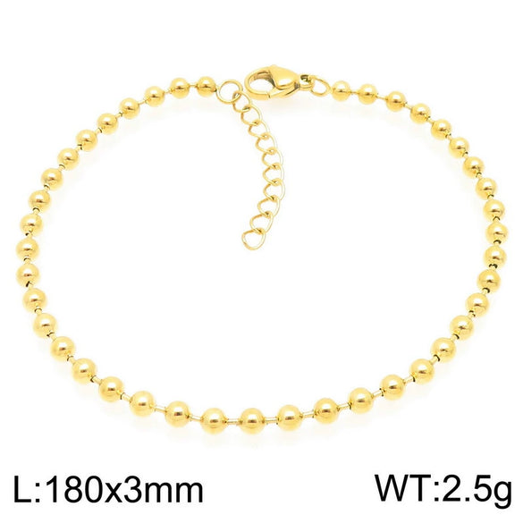 Unisex Handmade Geometric Titanium Steel Bracelet Plated With 18K Gold