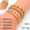 Unisex Handmade Geometric Titanium Steel Bracelet Plated With 18K Gold