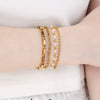 Unisex Handmade Geometric Titanium Steel Bracelet Plated With 18K Gold