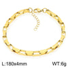 Unisex Handmade Geometric Titanium Steel Bracelet Plated With 18K Gold