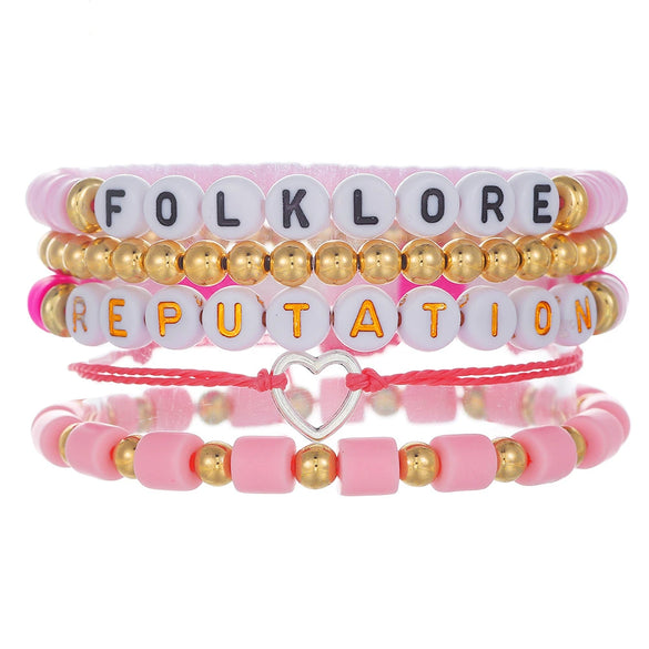 Unisex Handmade Multilayer Stacked Dripping Rainbow Unicorn Cartoon Soft Polymer Clay Bracelet With Animal Zodiac Design
