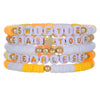 Unisex Handmade Multilayer Stacked Dripping Rainbow Unicorn Cartoon Soft Polymer Clay Bracelet With Animal Zodiac Design