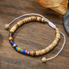 Unisex Handmade Natural Stone Geometric Beaded Woven Bracelet