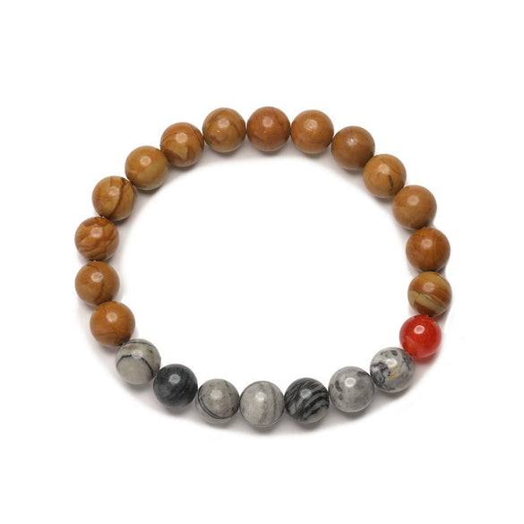 Unisex Handmade Planet Bracelet With Natural Stone And Agate Animals Zodiac Pattern