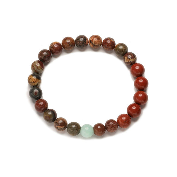 Unisex Handmade Planet Bracelet With Natural Stone And Agate Animals Zodiac Pattern