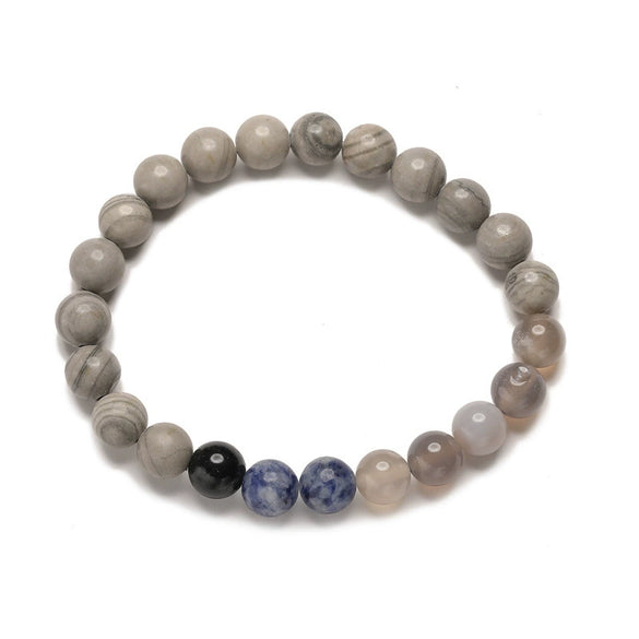 Unisex Handmade Planet Bracelet With Natural Stone And Agate Animals Zodiac Pattern