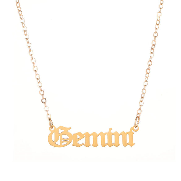 Unisex Handmade Stainless Steel And Titanium Steel Constellation Bamboo Chain Necklace In Ins Style