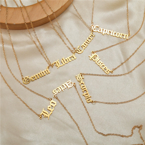 Unisex Handmade Stainless Steel And Titanium Steel Constellation Bamboo Chain Necklace In Ins Style