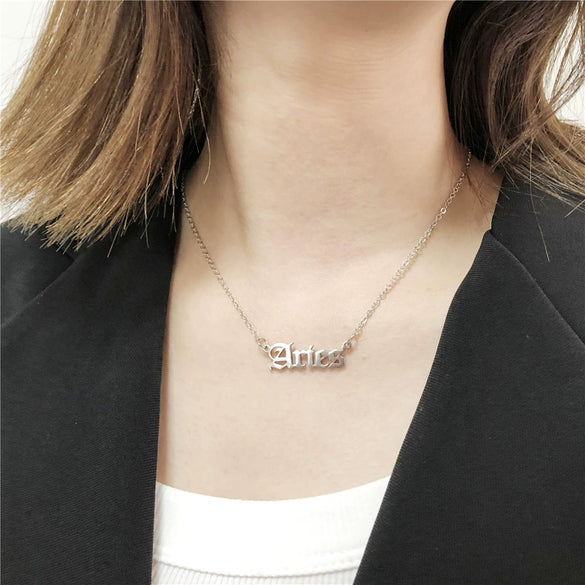 Unisex Handmade Stainless Steel And Titanium Steel Constellation Bamboo Chain Necklace In Ins Style