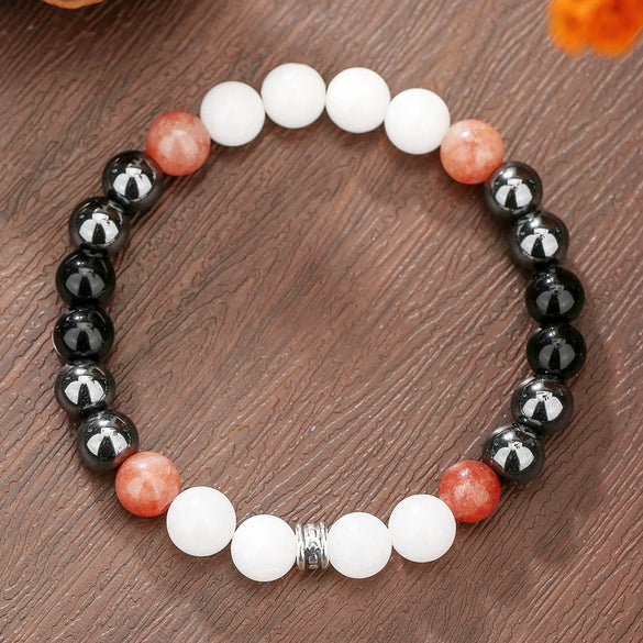 Unisex Handmade Stone Geometric Style Couple Bracelets