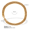 Unisex Handmade 316L Stainless Steel Retro Geometric Wave Pattern Necklaces And Bracelets With Electroplating Highend Jewelry