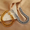 Unisex Handmade 316L Stainless Steel Retro Geometric Wave Pattern Necklaces And Bracelets With Electroplating Highend Jewelry