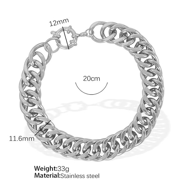 Unisex Handmade 316L Stainless Steel Retro Geometric Wave Pattern Necklaces And Bracelets With Electroplating Highend Jewelry