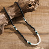 Unisex Handmade Wooden Beads And Pine Stones Geometric Hiphop Fashion Clavicle Chain