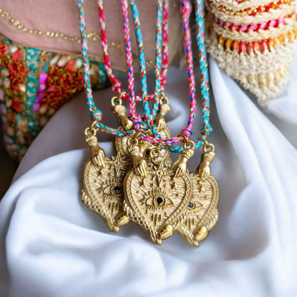 Unisex Heart Shape Stainless Steel And Titanium Steel Electroplated Tarot Necklace Pendant