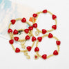 Unisex Heartshaped Copper Goldplated Bracelet With Simple Style