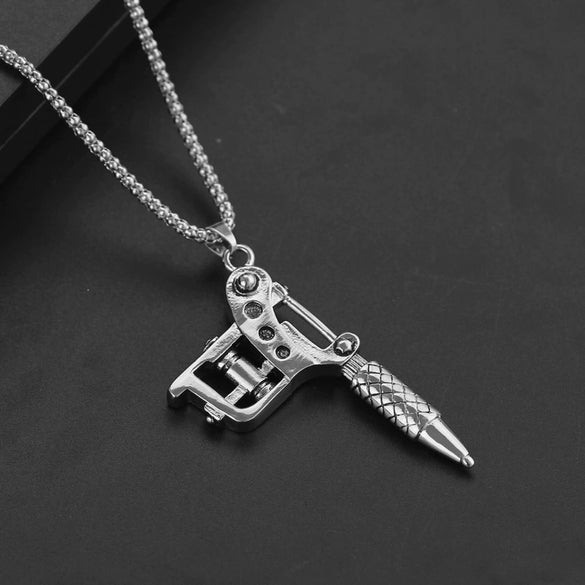 Unisex Hip Hop Alloy Pendant Necklace With Snake Bone Chain Cartoon Animal Zodiac Design Electroplated Streetwear Accessory