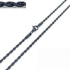 Unisex Hip Hop Fashion Button Rope Titanium Steel And Stainless Steel Twist Chain Necklace With Geometric Pattern And Electroplating Treatment