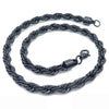 Unisex Hip Hop Fashion Button Rope Titanium Steel And Stainless Steel Twist Chain Necklace With Geometric Pattern And Electroplating Treatment