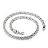Unisex Hip Hop Fashion Button Rope Titanium Steel And Stainless Steel Twist Chain Necklace With Geometric Pattern And Electroplating Treatment