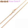 Unisex Hip Hop Fashion Button Rope Titanium Steel And Stainless Steel Twist Chain Necklace With Geometric Pattern And Electroplating Treatment