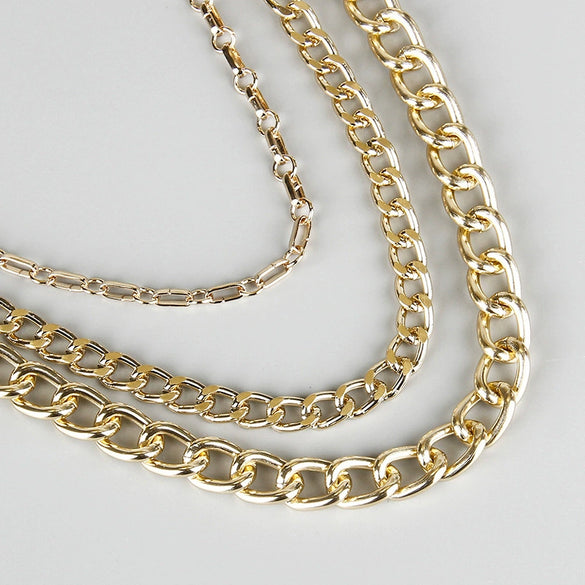 Unisex Hip Hop Metal Multi Layer Trouser Waist Chain With Tassel And Double Ring Pendant Fashion Accessory