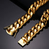 Unisex Hip Hop Personality Stainless Steel Vervain Chain Necklace With Geometric Design