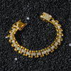 Unisex Hip Hop Style Alloy Cuban Chain Geometric Diamond Necklace
