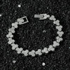 Unisex Hip Hop Style Alloy Cuban Chain Necklace Set With Diamonds And Geometric Triangle Stitching