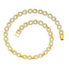 Unisex Hip Hop Style Alloy Cuban Chain Necklace With Geometric Pattern And Full Diamonds