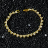 Unisex Hip Hop Style Alloy Heart Stitching Cuban Chain Necklace Set With Diamonds And Geometric Pattern