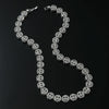 Unisex Hiphop Style Alloy Cuban Chain Necklace With Exaggerated Smiling Face And Diamond Design Geometric Pattern