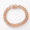 Unisex Hiphop Style Alloy Necklace With Geometric Pattern And Diamond Design Cuban Chain