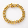 Unisex Hiphop Style Alloy Necklace With Geometric Pattern And Diamond Design Cuban Chain