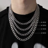 Unisex Hiphop Titanium Steel And Stainless Steel Cuban Chain Necklace Plain U Shaped Chain Polished