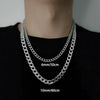 Unisex Hiphop Titanium Steel And Stainless Steel Cuban Chain Necklace Plain U Shaped Chain Polished