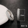 Unisex Hiphop Zircon Earrings With Copper Material And Geometric Pattern
