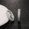 Unisex Hiphop Zircon Earrings With Copper Material And Geometric Pattern