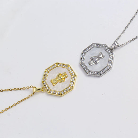 Unisex Jewelry Copper Pendant Necklace Inlaid With Zirconium Animal Zodiac Pattern Electroplating Design