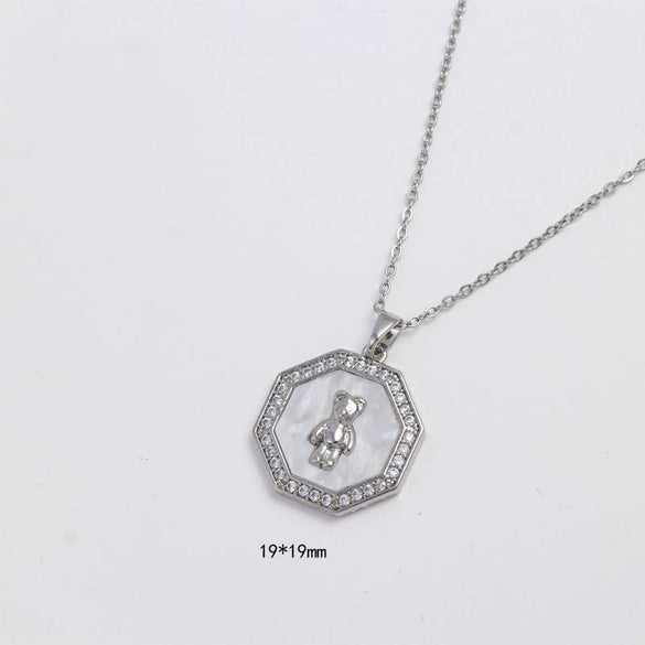 Unisex Jewelry Copper Pendant Necklace Inlaid With Zirconium Animal Zodiac Pattern Electroplating Design