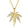 Unisex Leaf Pendant Sweater Chain Necklace In Electroplated Alloy With A Natural Botanical Design