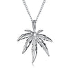 Unisex Leaf Pendant Sweater Chain Necklace In Electroplated Alloy With A Natural Botanical Design