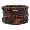 Unisex Leather Handwoven Geometric Sixpointed Star Bracelet