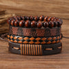 Unisex Leather Handwoven Geometric Sixpointed Star Bracelet