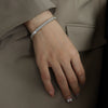 Unisex Light Luxury Geometric Zircon Titanium Steel 18K Gold Plated Bracelet