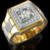 Unisex Metal Constellation Ring With Rhinestone Inlay Electroplated Fashion Jewelry Wholesale