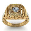 Unisex Metal Constellation Ring With Rhinestone Inlay Electroplated Fashion Jewelry Wholesale