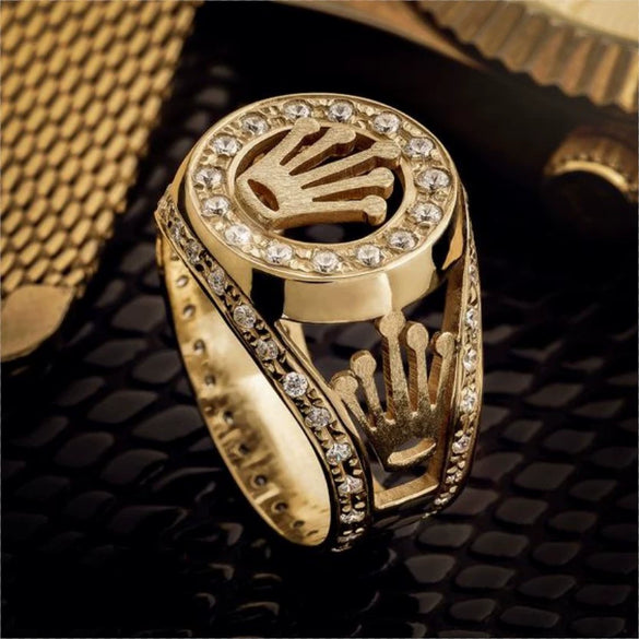 Unisex Metal Constellation Ring With Rhinestone Inlay Electroplated Fashion Jewelry Wholesale